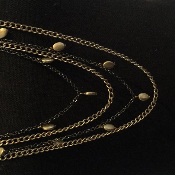 Gold/silvertone layered necklace - Picture 2 of 2